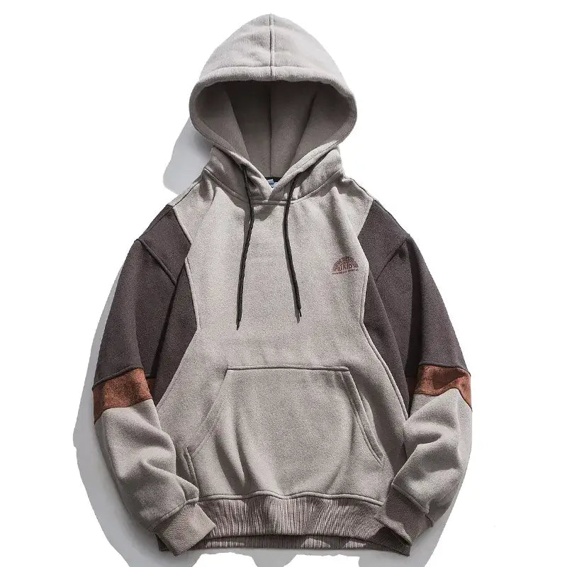 Bàlthásar | Sudadera con capucha de forro polar para hombre con diseño patchwork