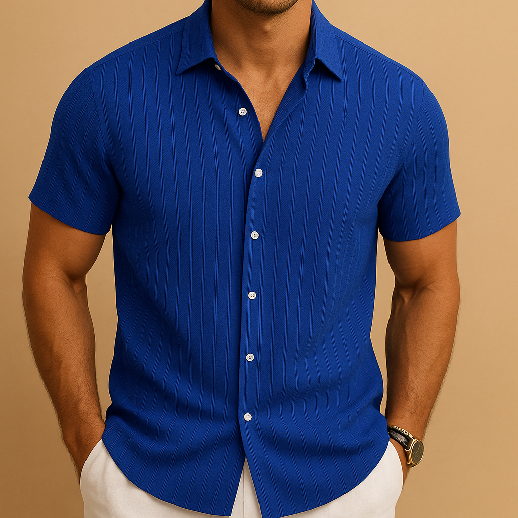 Bruno - Camisa de hombre de manga corta con botones