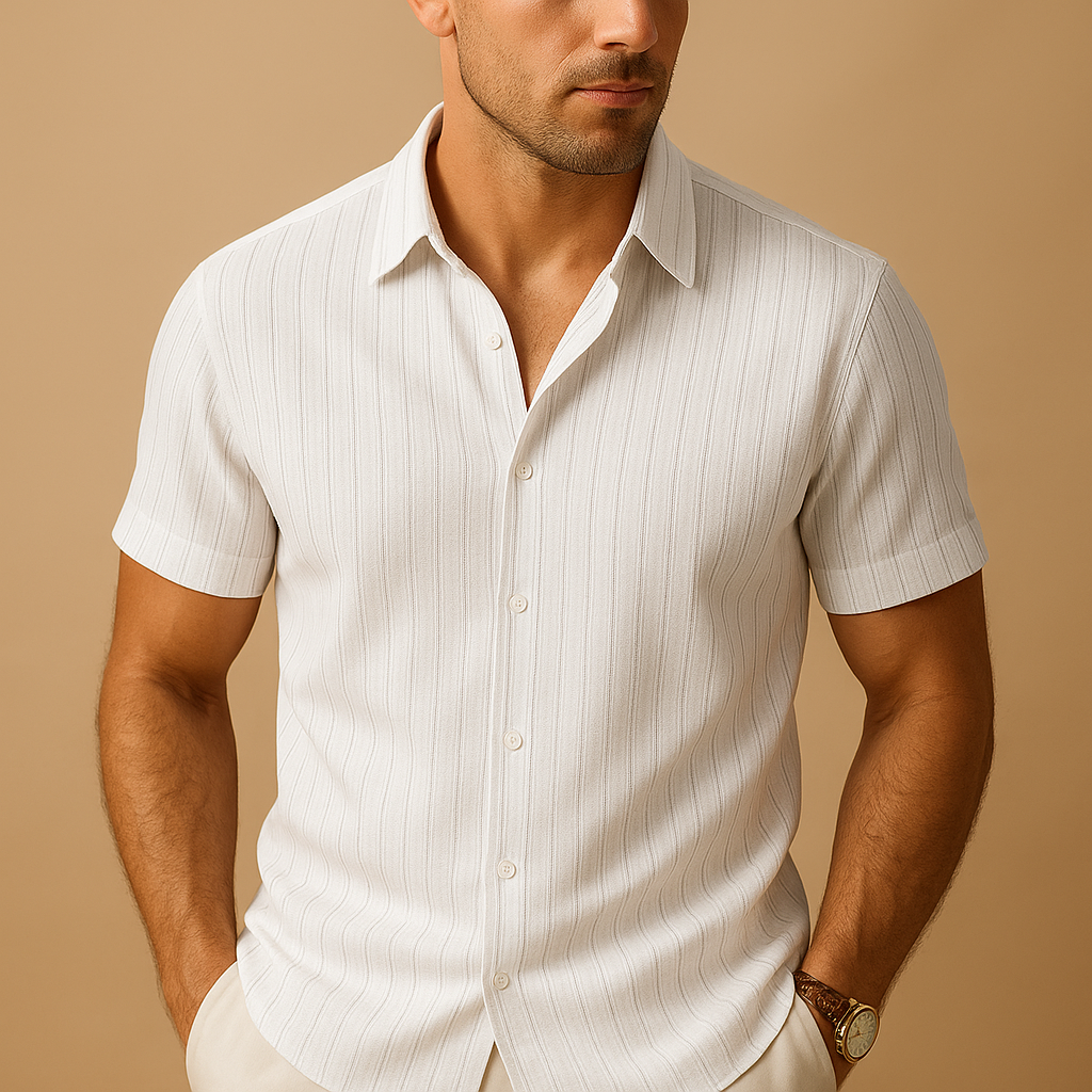Bruno - Camisa de hombre de manga corta con botones