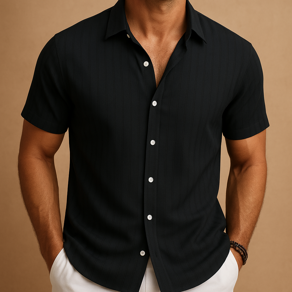 Bruno - Camisa de hombre de manga corta con botones