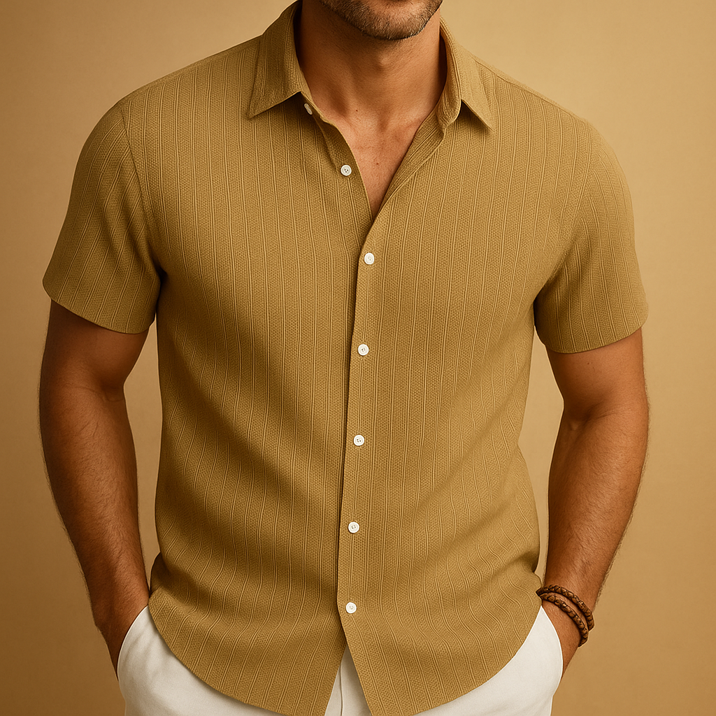 Bruno - Camisa de hombre de manga corta con botones