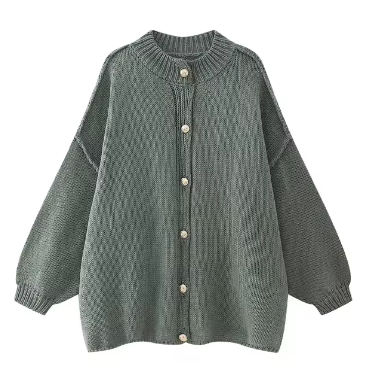 Blahnca | Cárdigan tejido casual con botones metálicos para mujer