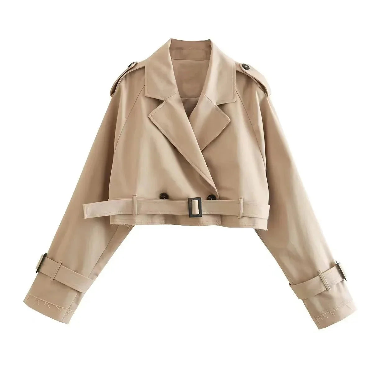 Hyacinth – Trench Coat Corto con Cinturón para Mujer