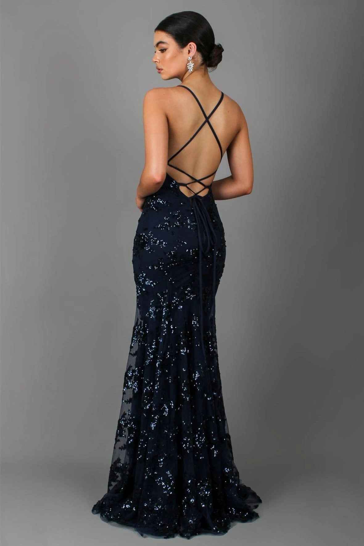 Valentina – Vestido Largo de Fiesta con Lentejuelas