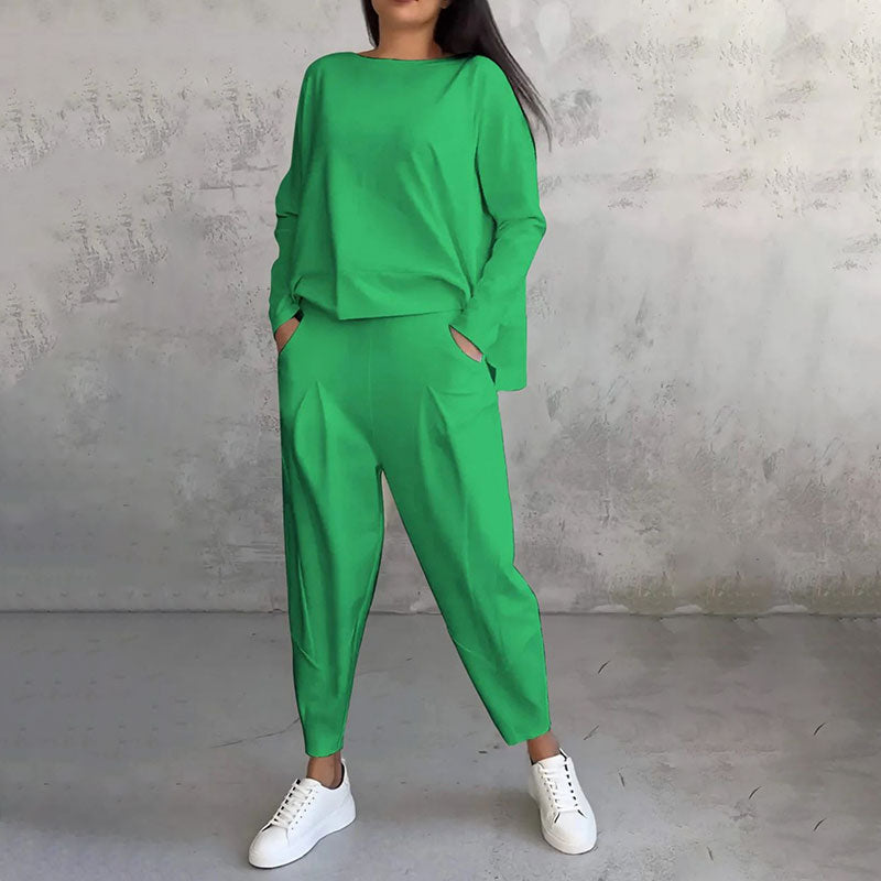 Isabelle - Conjunto casual de mujer pantalón y blusa suelta