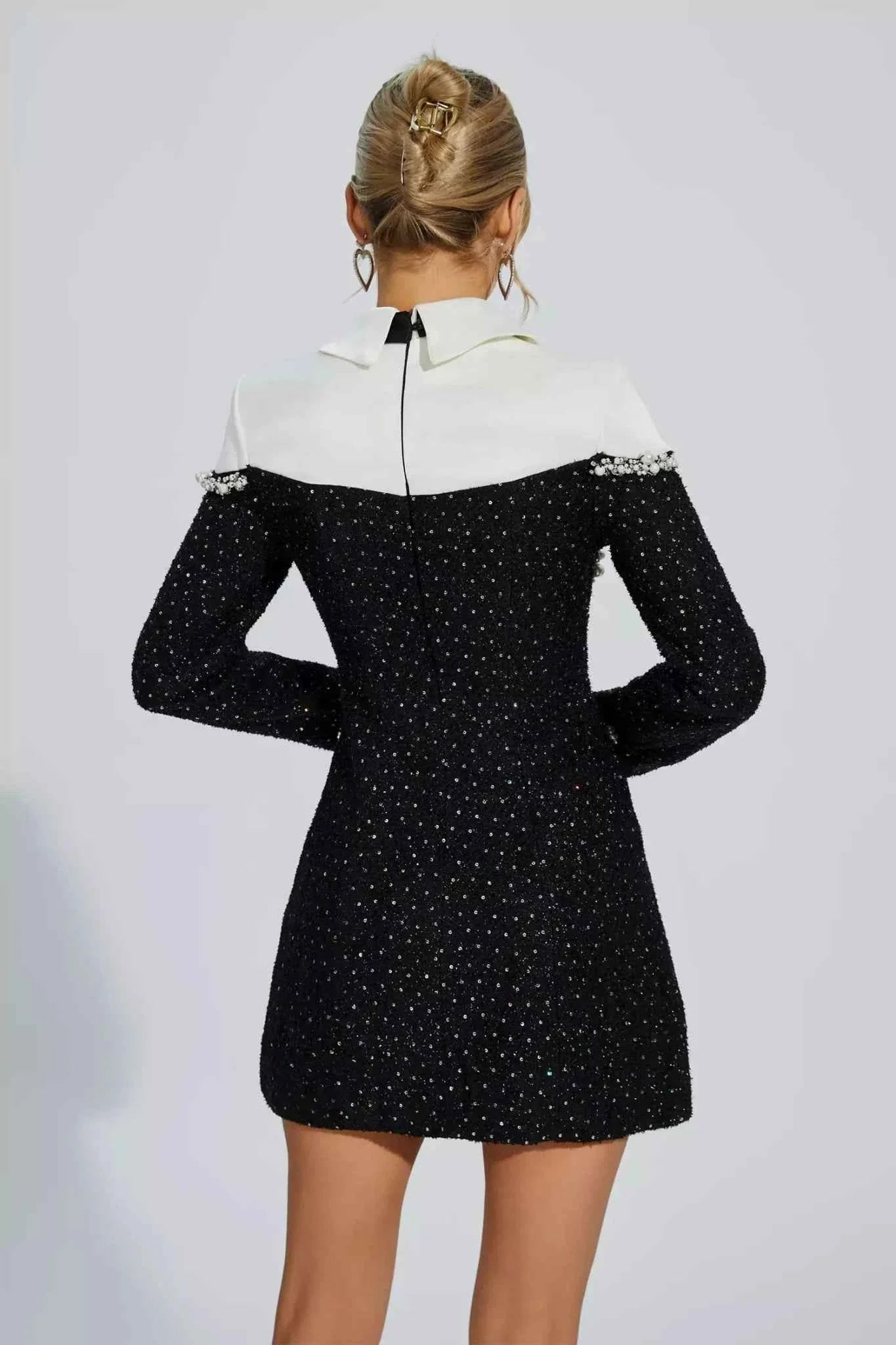 Bianca - Vestido blazer mujer con perlas