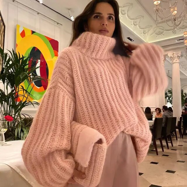 Lucía – Suéter de Punto con Cuello Alto