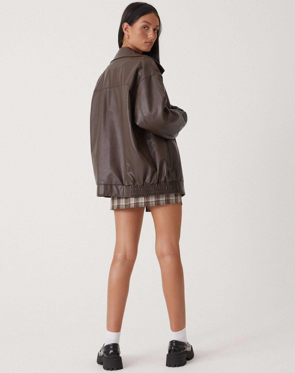 Camila - Chaqueta mujer oversize de cuero sintético