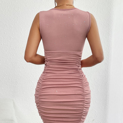 Lydia - Vestido mini sin mangas brillante