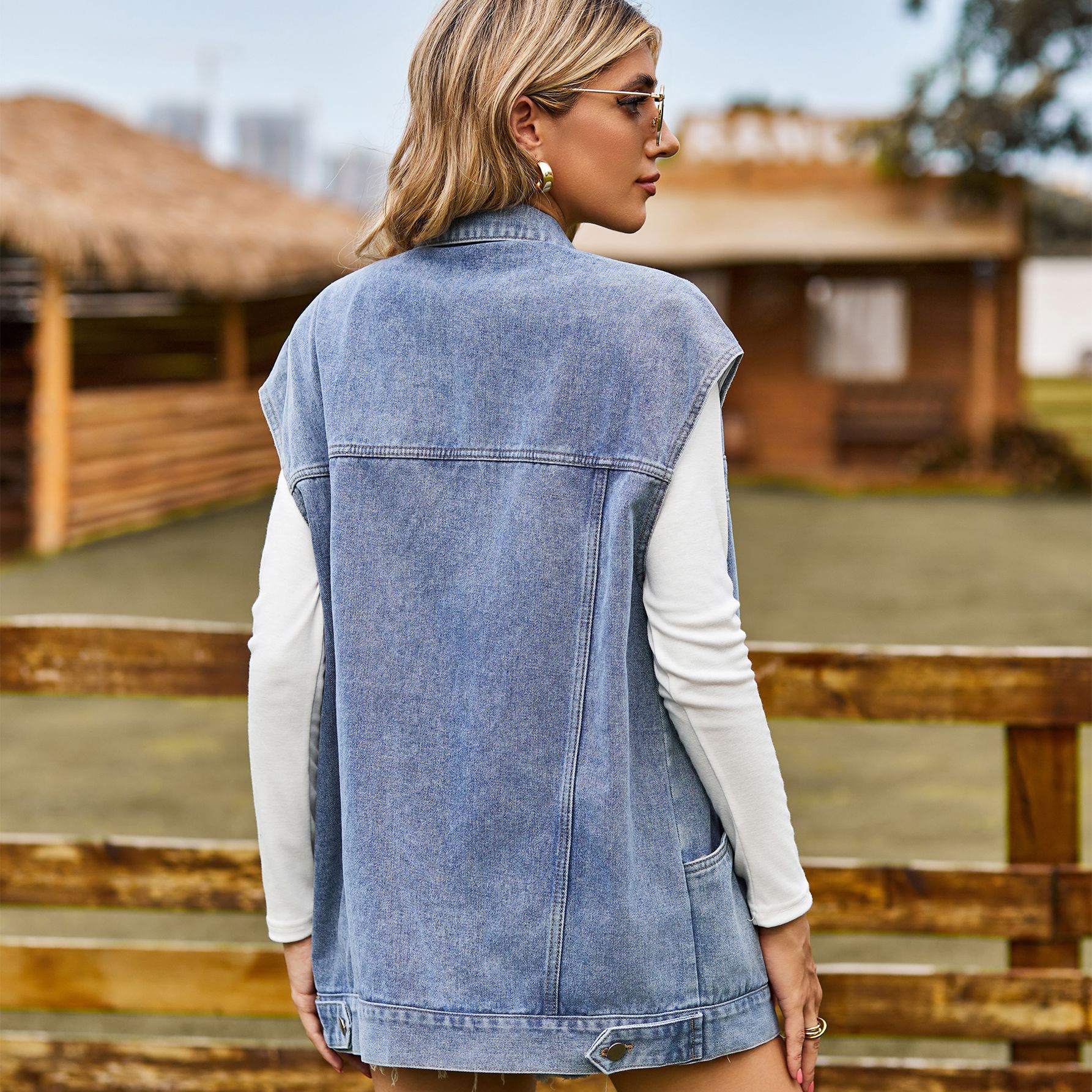 Sabrina | Chaleco vaquero primaveral para mujer, elegante y cómodo