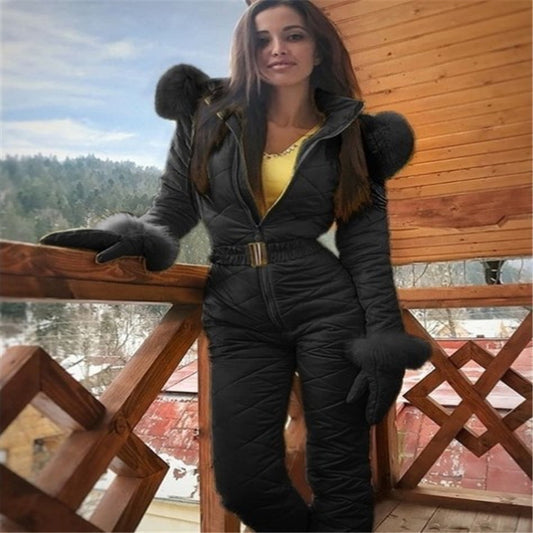 Anna - Mono acolchado de invierno con detalles de pelo sintético.