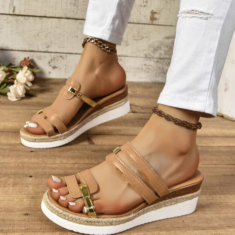 Mireya - Sandalias de cuña con plataforma