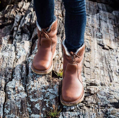Lucía – Botas de cuero para mujer con forro interior cálido