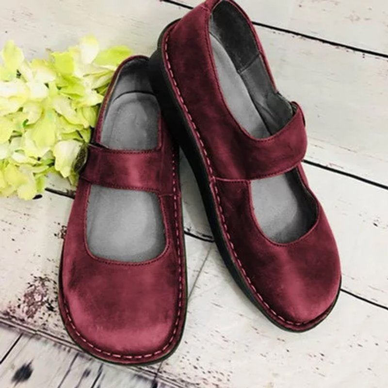 Elisa - Zapatos de ante estilo Mary Jane