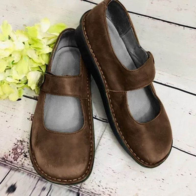 Elisa - Zapatos de ante estilo Mary Jane
