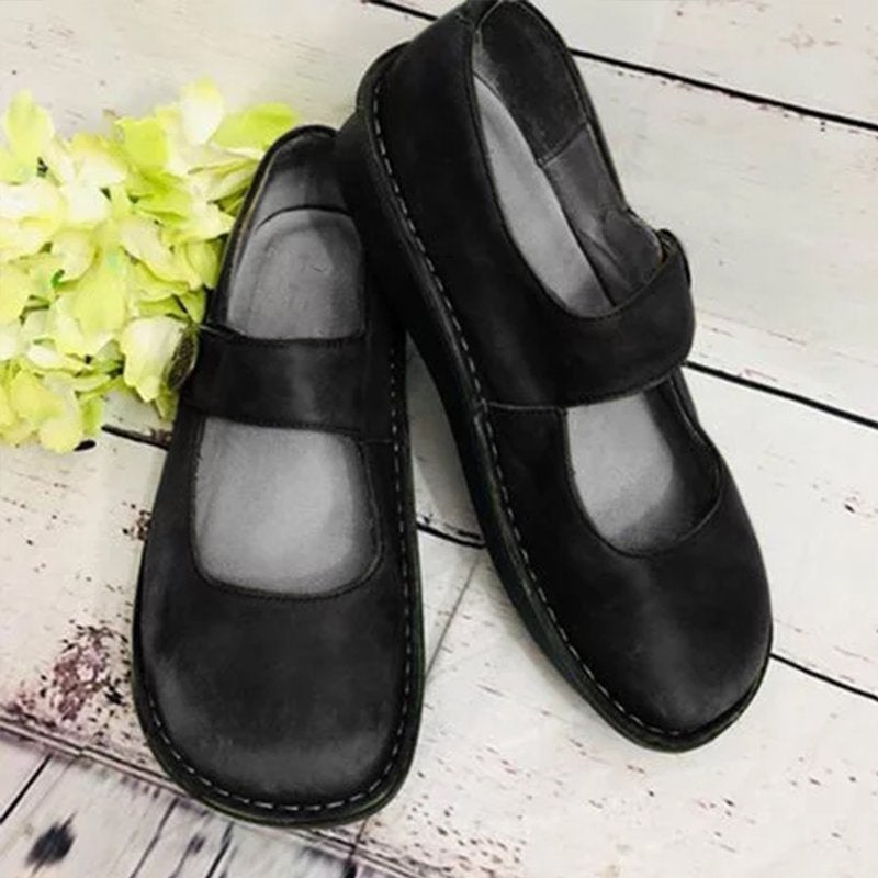 Elisa - Zapatos de ante estilo Mary Jane