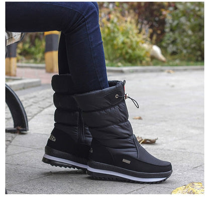 Aurora - Botas de nieve blancas impermeables para mujer modernas y cómodas