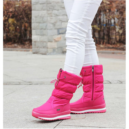 Aurora - Botas de nieve blancas impermeables para mujer modernas y cómodas