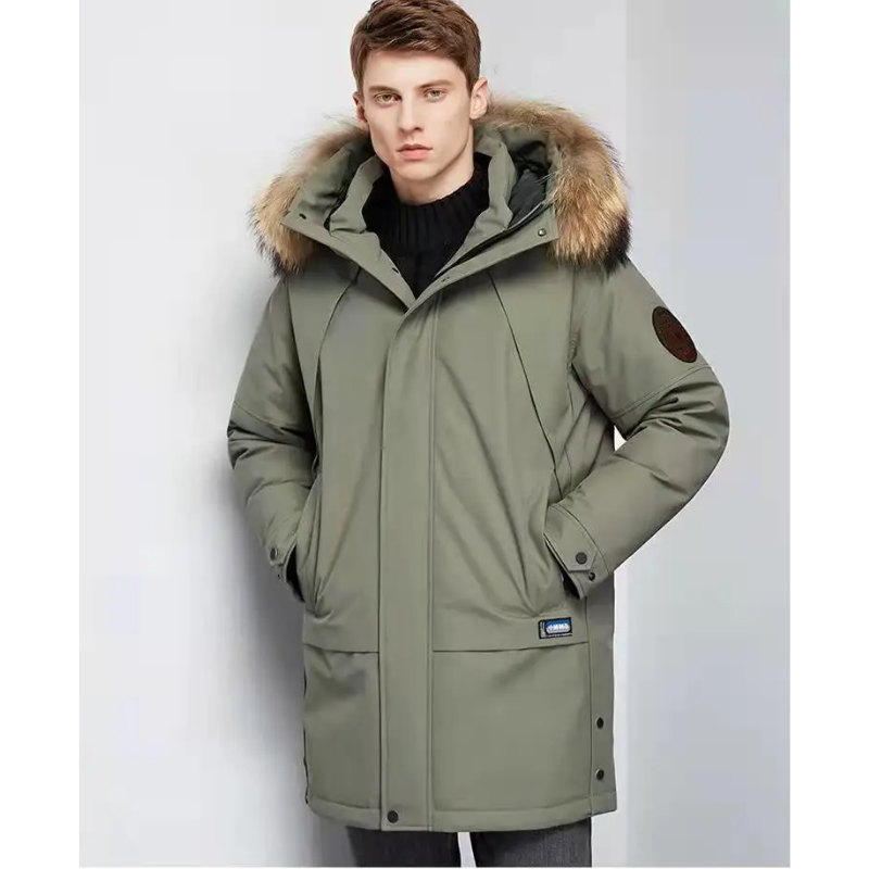 Rayce | Parka de invierno para hombre con capucha de pelo