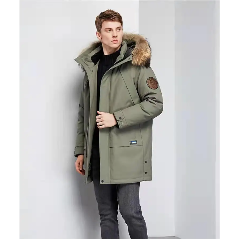 Rayce | Parka de invierno para hombre con capucha de pelo