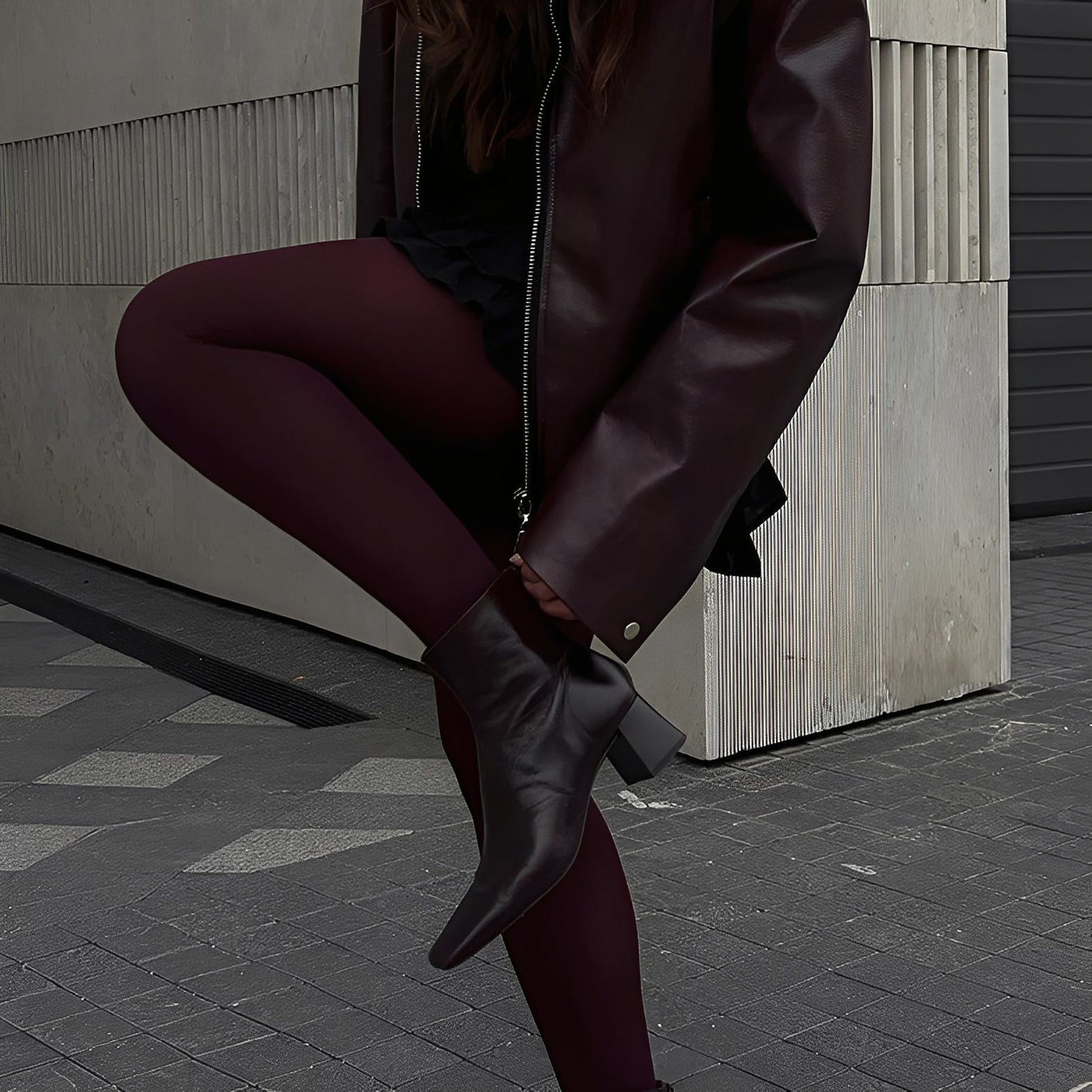 Ariana – Chaqueta de mujer PU Leather con cremallera
