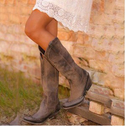 Esmeralda - Botas altas vaqueras envejecidas