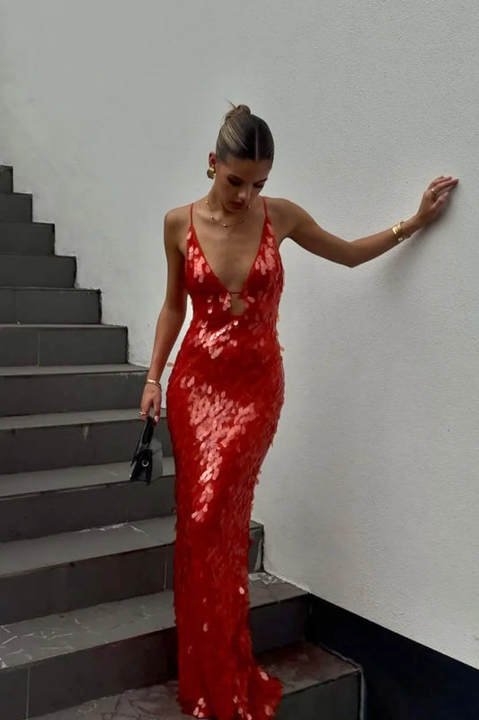 Kailani | Sequin Maxi Long Dress - Luxurise Fashion - 