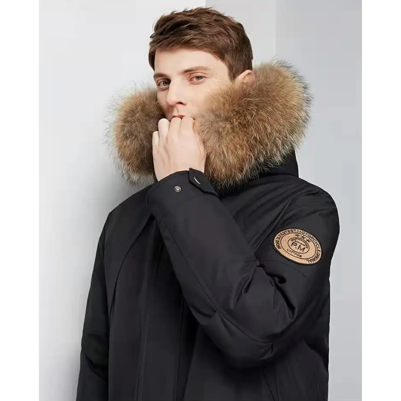 Rayce | Parka de invierno para hombre con capucha de pelo