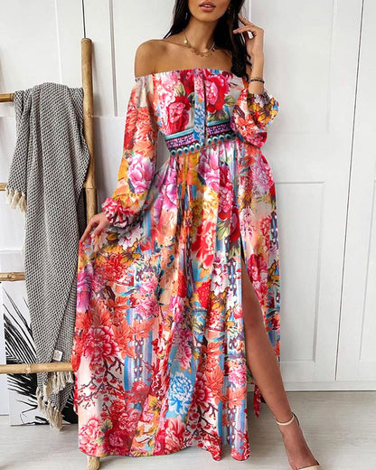 Michelle - Maxivestido boho sin hombros