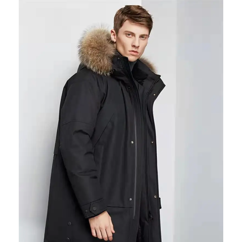 Rayce | Parka de invierno para hombre con capucha de pelo