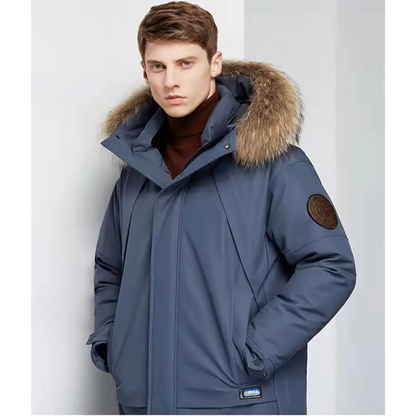 Rayce | Parka de invierno para hombre con capucha de pelo