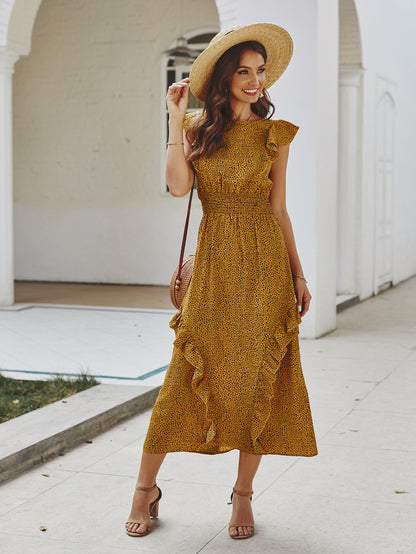 Camila - Vestido midi con volantes