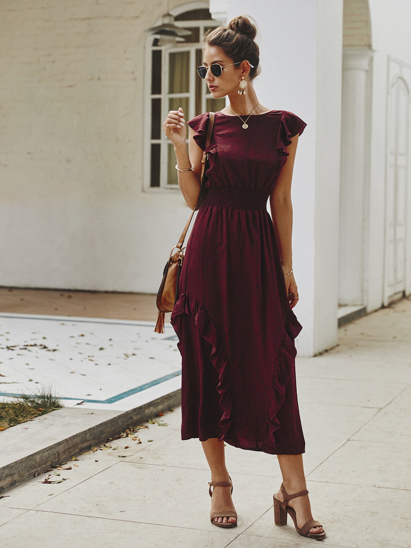 Camila - Vestido midi con volantes