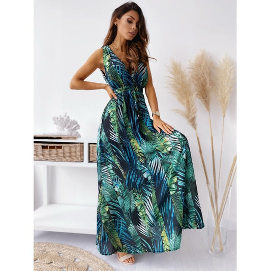Ariana - Maxivestido con estampado tropical