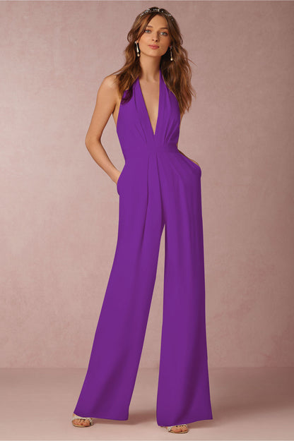 Claudia - Elegante mono con escote profundo
