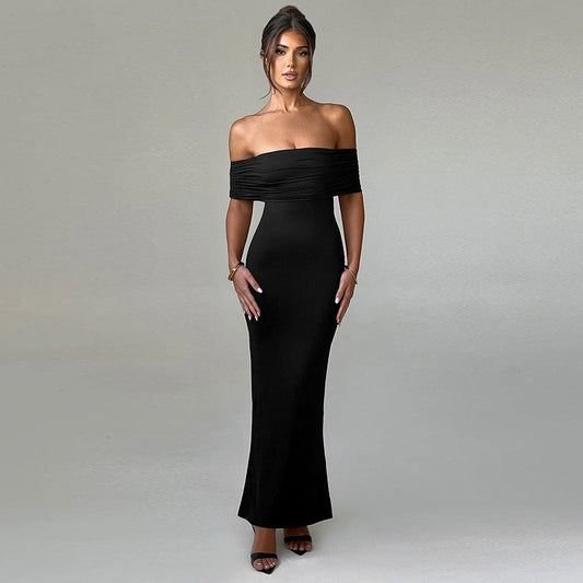 Charlene - Maxivestido rojo sin hombros