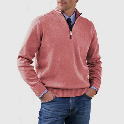 Daniel - Jersey de lana con media cremallera