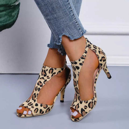 Vanessa - Elegantes sandalias de tacón con diseño recortado
