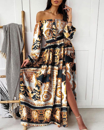Michelle - Maxivestido boho sin hombros