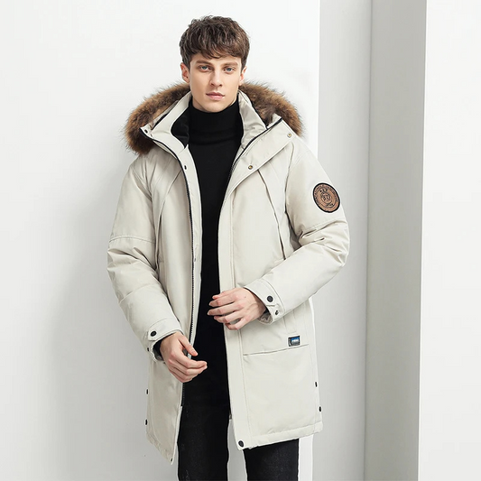 Rayce | Parka de invierno para hombre con capucha de pelo