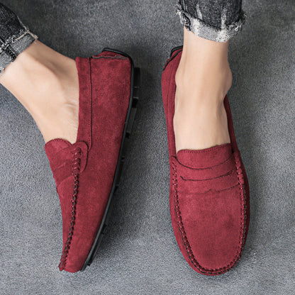 Marcos - Mocasines casuales de ante con costuras