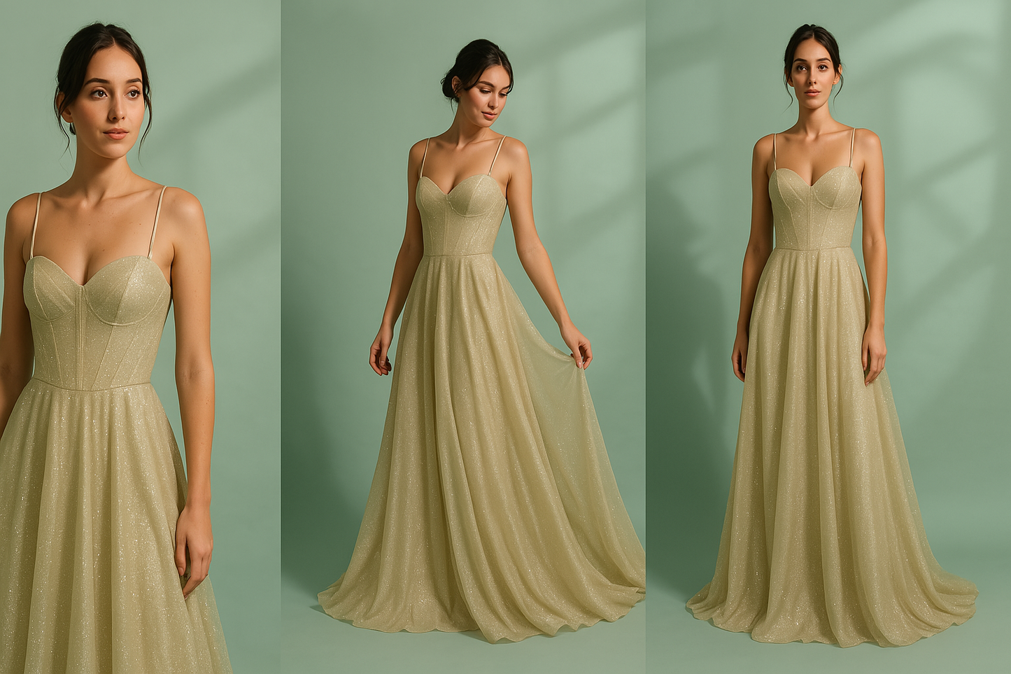 Isabella - Vestido Mujer Largo de Fiesta con Tirantes Finos
