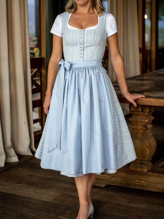 Jamella - Vestido dirndl campestre con elegante lazo