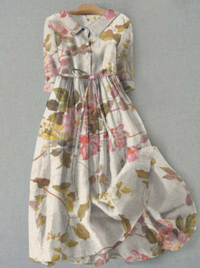 Nyress | Vestido midi de estampado floral en tonos pastel