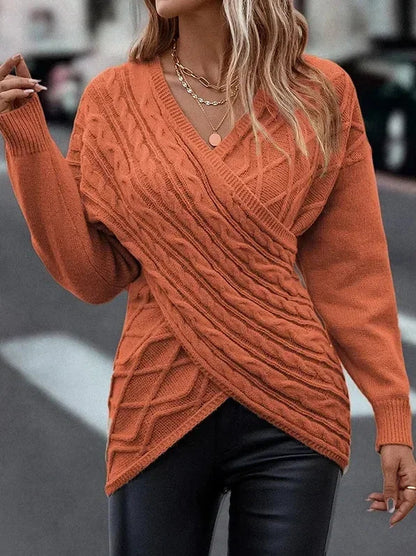 Ahri – Jersey cruzado de punto elegante