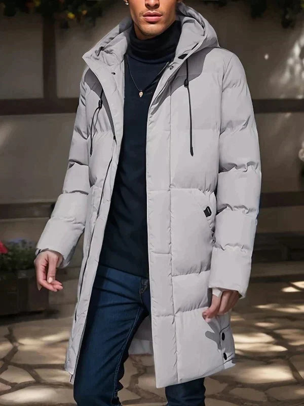 Matteo – Abrigo Acolchado de Invierno con Capucha para Hombre