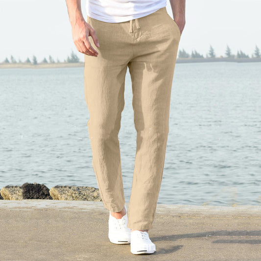 Quilyon | Pantalones de lino para hombres de verano/primavera