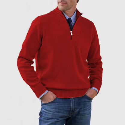 Daniel - Jersey de lana con media cremallera