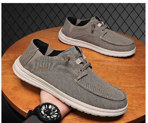 Nico - Zapatillas casual de lona con cordones