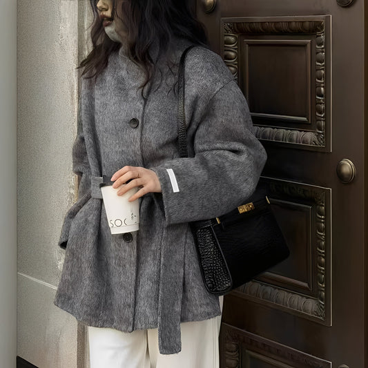 Elise – Abrigo de mujer Cashmere & Lana con cinturón